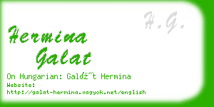 hermina galat business card